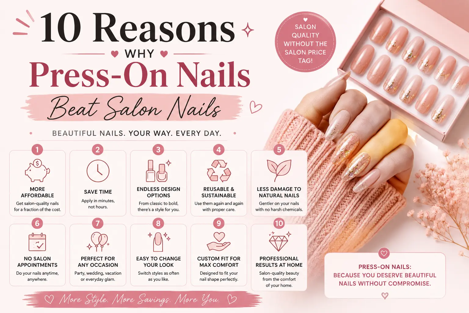 10 Reasons Why Press-On Nails Beat Salon Nails