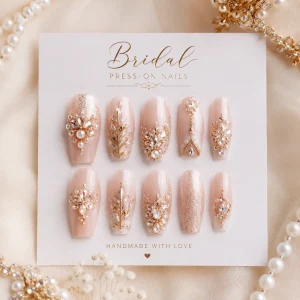 Royal Blush Bridal Press-On Nails